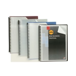 Marbig Clearfront Refillable Display Books A4 20 Pocket Assorted 12/PK