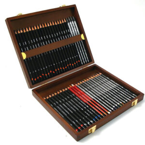 Derwent Sketching Pencils Wooden Box 48