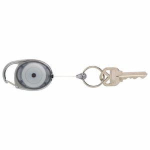 Rexel Retractable Snap Lock Key Holder Charcoal