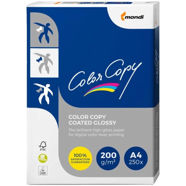 Colour Copy 200gsm A4 Gloss Copy Paper 250 Sheet Pack