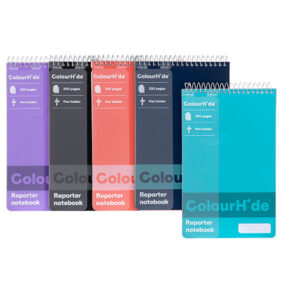 Colourhide 1715799J Notebook A5 Reporter 200 Page Assorted Pack 5