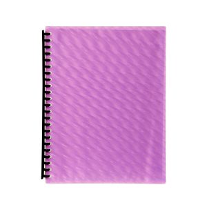 Marbig Refillable Display Books Shimmer 20 Pockets A4 Purple