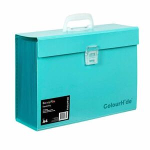 ColourHide Colourhide Expanding Carry File Aqua