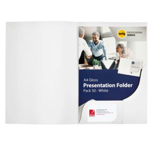 Marbig A4 Presentation Folders With Window Gloss PK50
