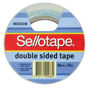 Sellotape Double Sided Adhesive Tape 18mm x 33m