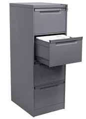 Lateral Filing Cabinet Package, 4 Drawer Filing Cabinet, 1325 x 467 x 610 mm Graphite Ripple