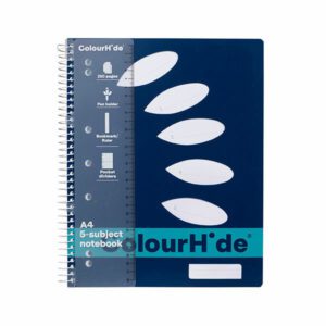 Colourhide 5 Subject Book A4 250 Pages Navy