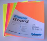 Fluroboard 250Gsm Assorted A4 Pk50