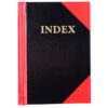 Cumberland A7 Red & Black Gloss Index Notebook 100 Leaf