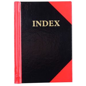 Cumberland A7 Red & Black Gloss Index Notebook 100 Leaf