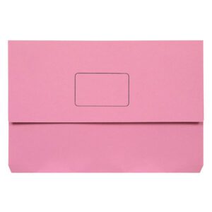 Marbig Slimpick Document Wallet Foolscap Pink Pack Of 50