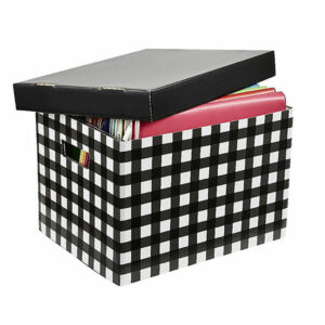 Marbig Archive Box Black/White Tartan Box 10