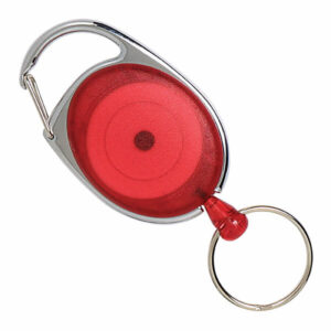 Rexel Retractable Snap Lock Key Holder Red
