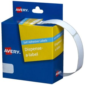 Avery White Dispenser Labels Rectangle 13x49mm Pk/550