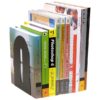 Marbig Rounded Book Ends Grey 140mm (W) x 110mm (D) x 221mm (H)