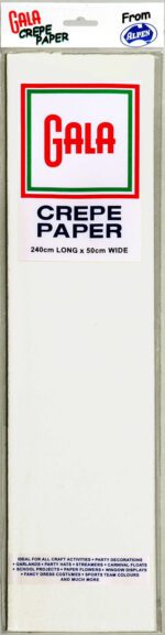 Crepe Paper Gala 11 White 240cm x 50cm Pk12 501011