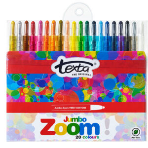 Texta Jumbo Zoom Twistable Crayons 20 Pack
