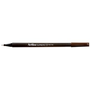 Artline Supreme Fineliner Pen 0.4mm Dark Brown Pack 12