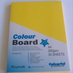 Colourboard Sunshine Yellow A4 210x297mm 50/Pack